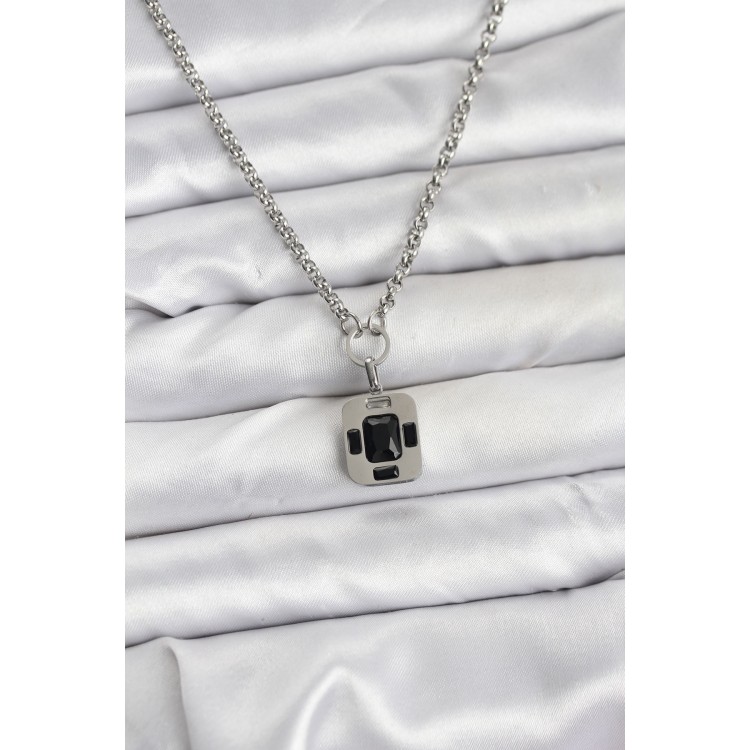 316L Stainless Steel Chain Silver Color Vintage Style Women's Necklace - TJ-BKO10686