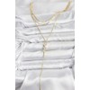 Gold-Colored Zircon Stone Detailed 3-Piece Set Women's Necklace - TJ-BKO10691