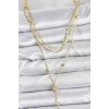 Gold-Colored Sun-Shaped Detailed 3-Piece Set Women's Necklace - TJ-BKO10692