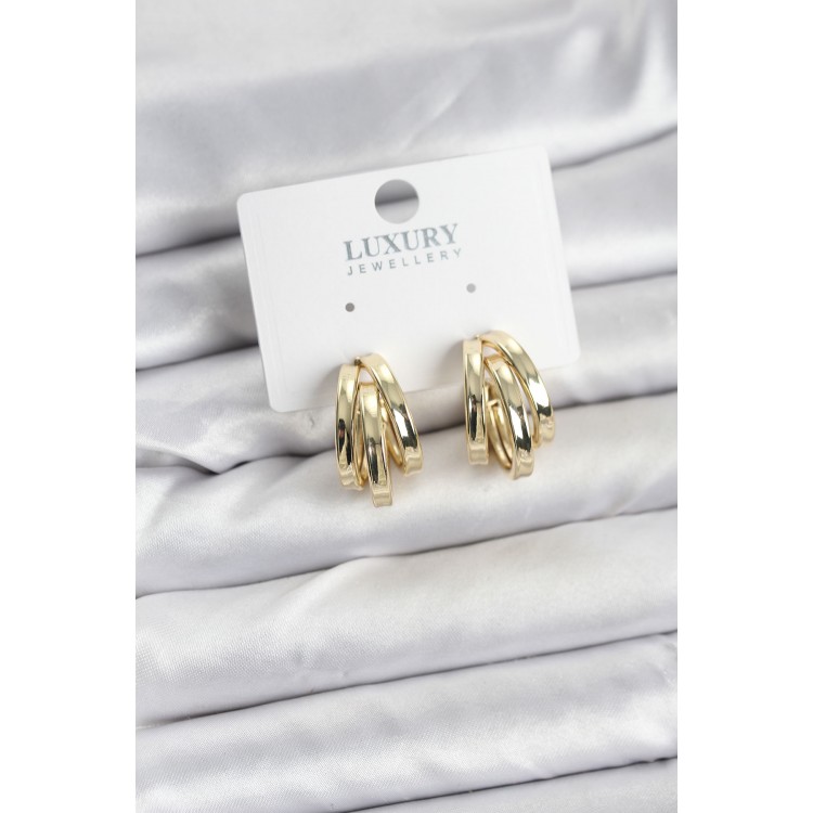 Gold-Colored Vintage Hoop Earrings for Women - TJ-BKP11357 Gold-Colored Vintage Hoop Earrings for Women - TJ-BKP11357
