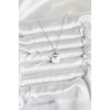 316L Stainless Steel Chain Silver-Tipped Snowman Head Model Christmas-Themed Women's Necklace - TJ-BKO10705
