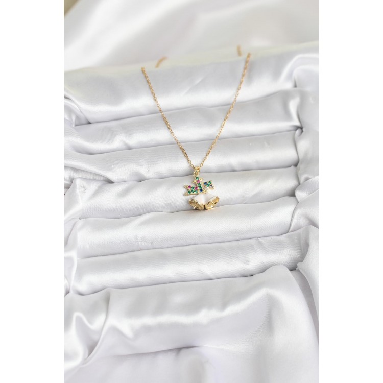316L Stainless Steel Chain Gold Color Christmas Bell Model New Year's Theme Women's Necklace - TJ-BKO10706