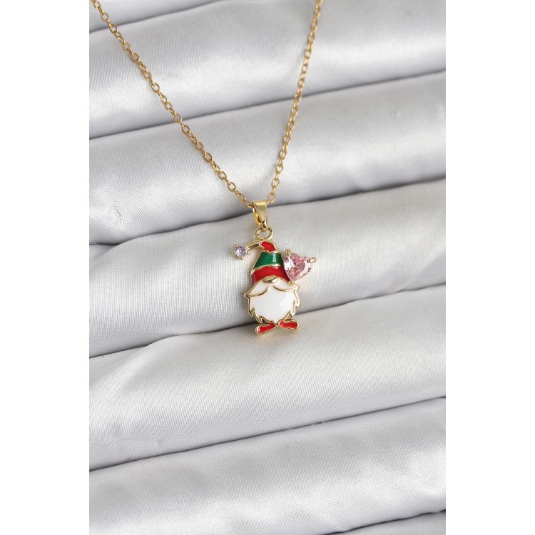 316L Stainless Steel Chain Gold Color New Year Theme Women's Necklace - TJ-BKO10708