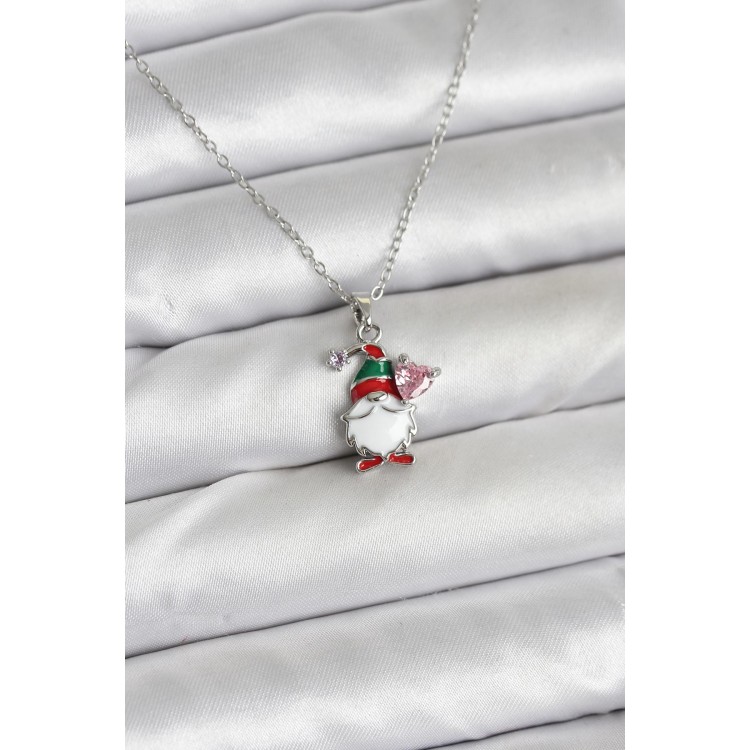 316L Stainless Steel Chain Silver Color New Year Theme Women's Necklace - TJ-BKO10709