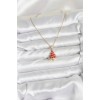 316L Steel Chain Gold Color Red Pine Tree Model Christmas-Themed Women's Necklace - TJ-BKO10714