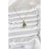 316L Stainless Steel Chain Gold Pine Tree Design Christmas-Themed Women's Necklace - TJ-BKO10720