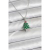 316L Stainless Steel Chain Silver Pine Tree Design Christmas-Themed Women's Necklace - TJ-BKO10721