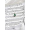 316L Stainless Steel Chain Silver Pine Tree Design Christmas-Themed Women's Necklace - TJ-BKO10721
