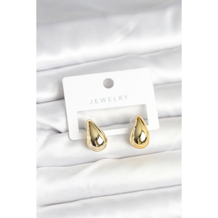 Gold Color Drop Earrings 17 mm - TJ-BKP11377 Gold Color Drop Earrings 17 mm - TJ-BKP11377