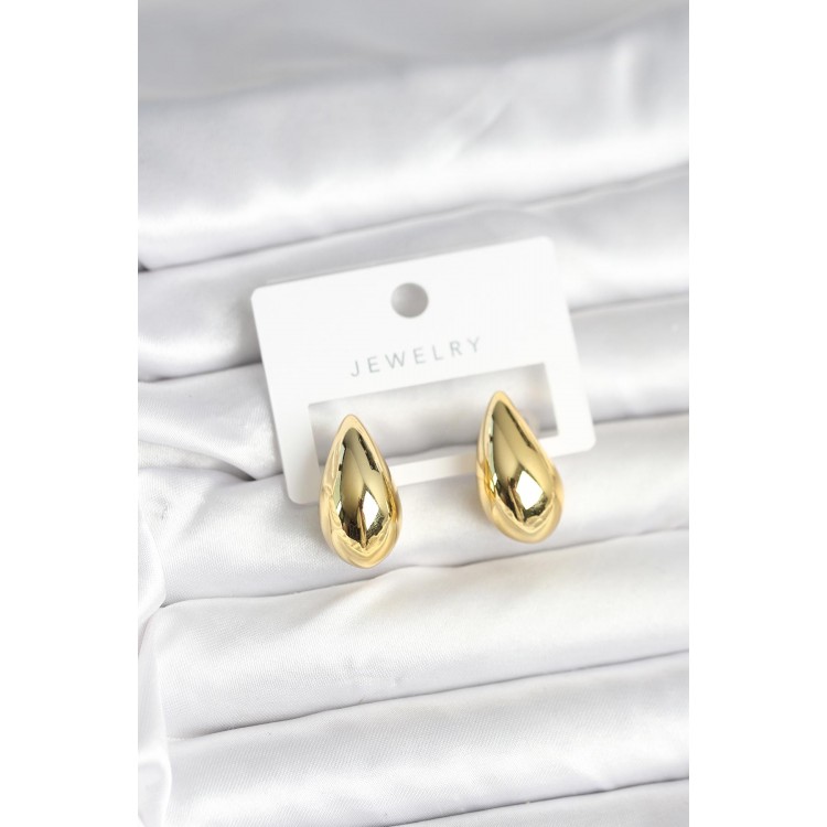 Gold Color Drop Earrings 24 mm - TJ-BKP11378 Gold Color Drop Earrings 24 mm - TJ-BKP11378