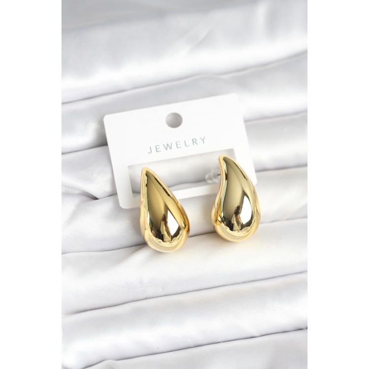 Gold Color Drop Earrings 30 mm - TJ-BKP11379 Gold Color Drop Earrings 30 mm - TJ-BKP11379