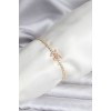 Butterfly Model Zircon Stone Gold Color Brass Waterway Women's Bracelet - TJ-BB8102