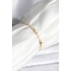 Snake Model Zircon Stone Gold Color Brass Waterway Women's Bracelet - TJ-BB8104