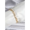 14K Gold-Plated Laser-Cut Chain Model CM Women's Bracelet - TJ-BB8120