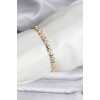 14K Gold-Plated Zircon Stone CM Women's Bracelet - TJ-BB8123