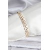 14K Gold-Plated Virgo Model Zircon Stone Women's Bracelet - TJ-BB8124