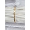 14K Gold-Plated Zircon Stone Baguette Model CM Women's Bracelet - TJ-BB8126
