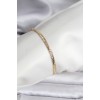14K Gold Color Plated Laser Engraved Chain Model CM Women's Bracelet - TJ-BB8130