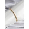 14K Gold-Plated Twisted Chain Model CM Women's Bracelet - TJ-BB8135