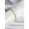 14K Gold-Plated Laser-Cut Chain Model CM Women's Bracelet - TJ-BB8136