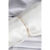 14K Gold Color Plated Minimal Chain Model CM Women's Bracelet - TJ-BB8137