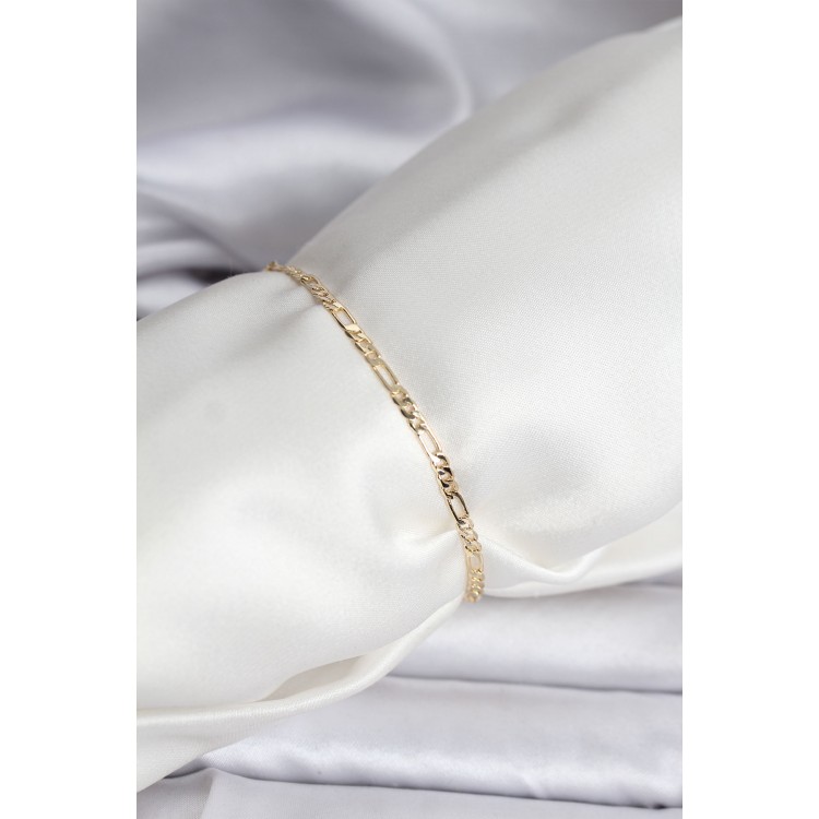 14K Gold Color Plated Minimal Chain Model CM Women's Bracelet - TJ-BB8137 14K Gold Color Plated Minimal Chain Model CM Women's Bracelet - TJ-BB8137