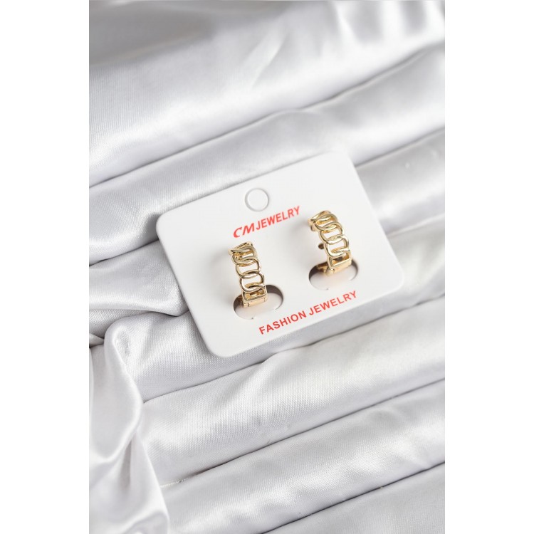 14K Gold-Plated Milky Way Design CM Women's Earrings - TJ-BKP11406