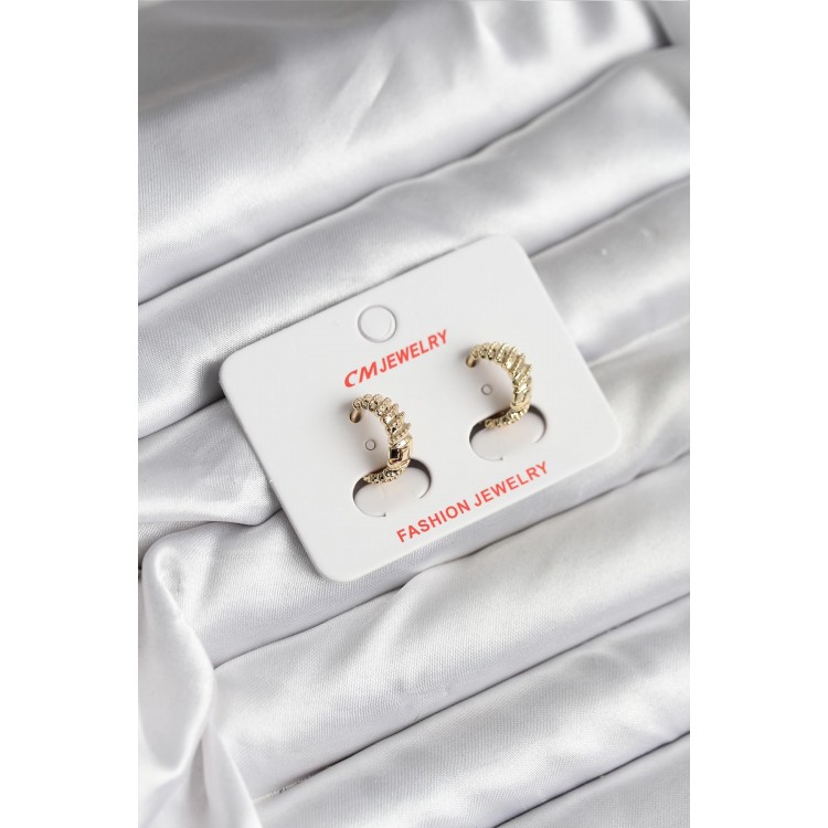 14K Gold-Plated CM Women's Earrings - TJ-BKP11412