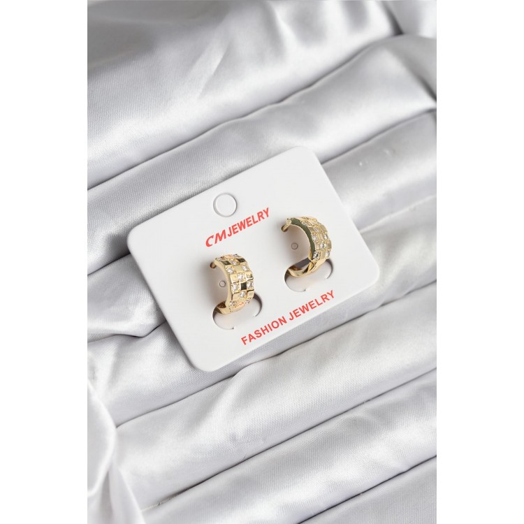 14K Gold-Plated CM Women's Earrings - TJ-BKP11414