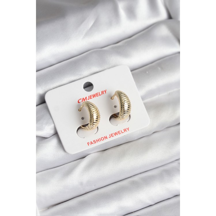 14K Gold Color Plated CM Women's Earrings - TJ-BKP11429 14K Gold Color Plated CM Women's Earrings - TJ-BKP11429