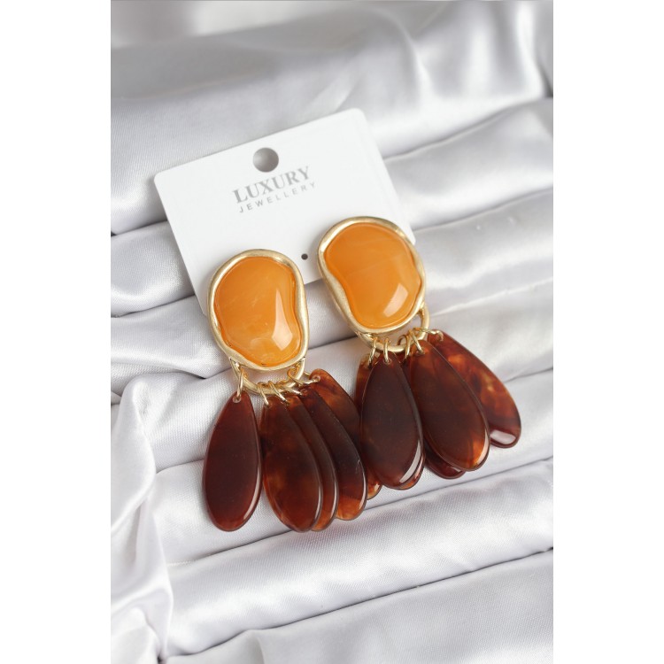 Gold-Colored Vintage-Style Women's Earrings - TJ-BKP11431 Gold-Colored Vintage-Style Women's Earrings - TJ-BKP11431