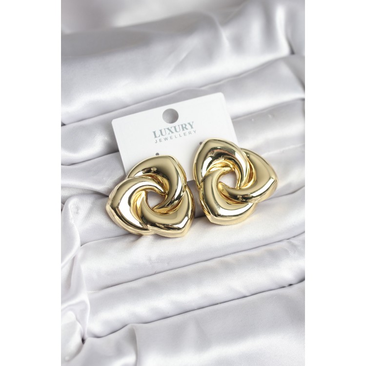 Gold-Colored Geometric Vintage Women's Earrings - TJ-BKP11437 Gold-Colored Geometric Vintage Women's Earrings - TJ-BKP11437