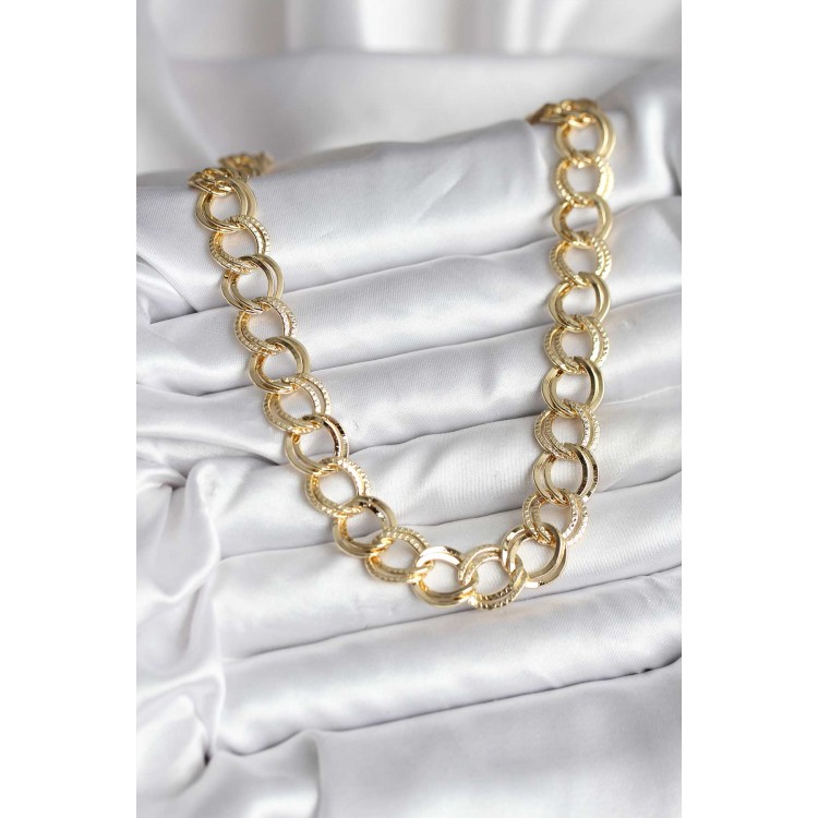 14K Gold Color Plated Milky Way Design CM Women's Necklace - TJ-BKO10728