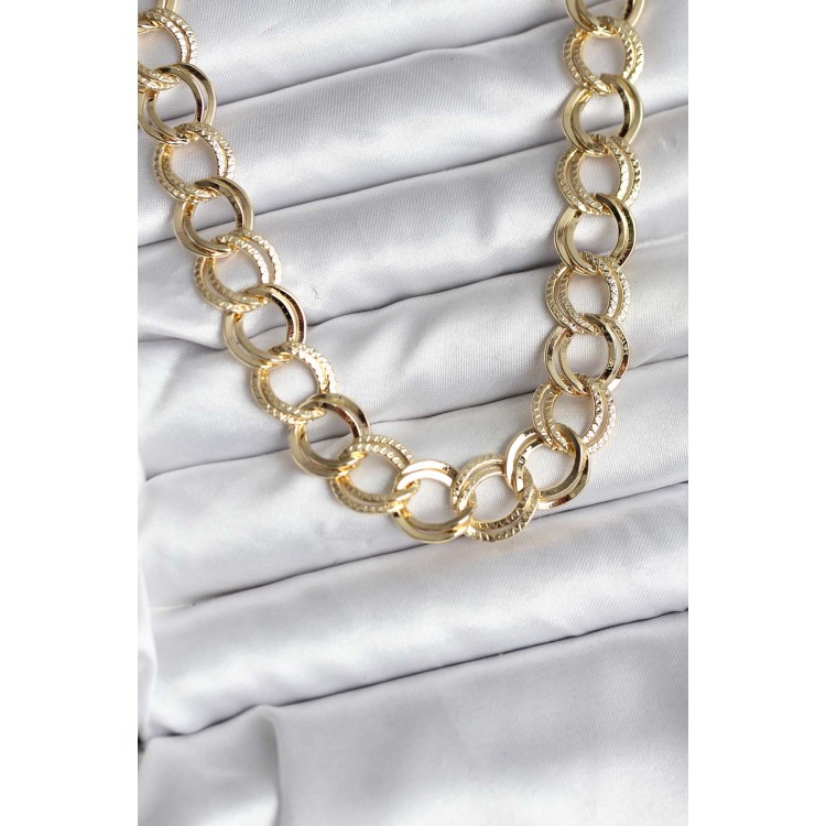 14K Gold Color Plated Milky Way Design CM Women's Necklace - TJ-BKO10728 14K Gold Color Plated Milky Way Design CM Women's Necklace - TJ-BKO10728