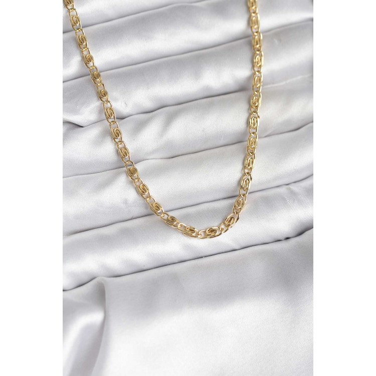 14K Gold-Plated Chain Model CM Women's Necklace - TJ-BKO10732 14K Gold-Plated Chain Model CM Women's Necklace - TJ-BKO10732