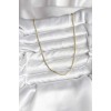 14K Gold Color Plated Crushed Chain Model CM Women's Necklace - TJ-BKO10733