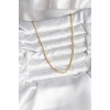 14K Gold-Plated Beaded Chain Model CM Women's Necklace - TJ-BKO10734