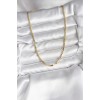 14K Gold Color Plated Crushed Snake Chain Model CM Women's Necklace - TJ-BKO10735