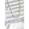 14K Gold-Plated Beaded Chain Model CM Women's Necklace - TJ-BKO10736
