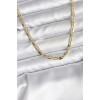 14K Gold-Plated Plate Crush Pattern Chain CM Women's Necklace - TJ-BKO10743