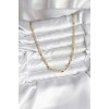 14K Gold-Plated Plate Crush Pattern Chain CM Women's Necklace - TJ-BKO10743