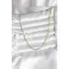 14K Gold Color Plated Crushed Chain Model CM Women's Necklace - TJ-BKO10745