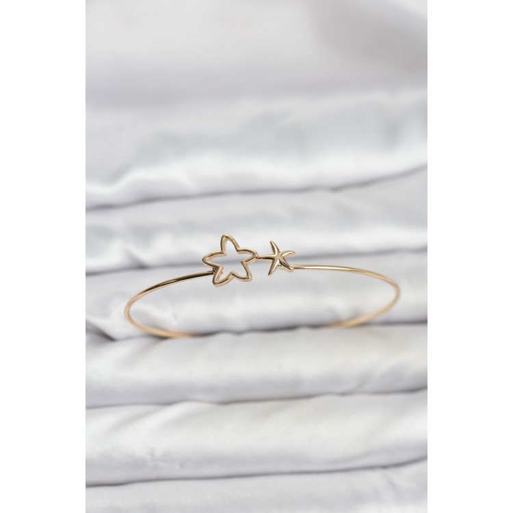 Star Model Gold Color Bracelet - TJ-BB8142