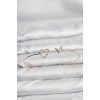 Heart Model Gold Color Bracelet - TJ-BB8143