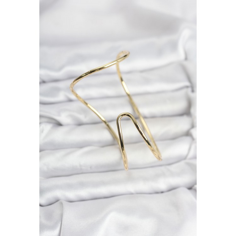 Gold-Colored Brass Bracelet - TJ-BB8145 Gold-Colored Brass Bracelet - TJ-BB8145