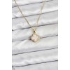 316L Steel Chain Gold Color Mother-of-Pearl Clover Women's Necklace - TJ-BKO10765