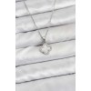 316L Stainless Steel Chain Silver-Colored Mother-of-Pearl Clover Women's Necklace - TJ-BKO10766