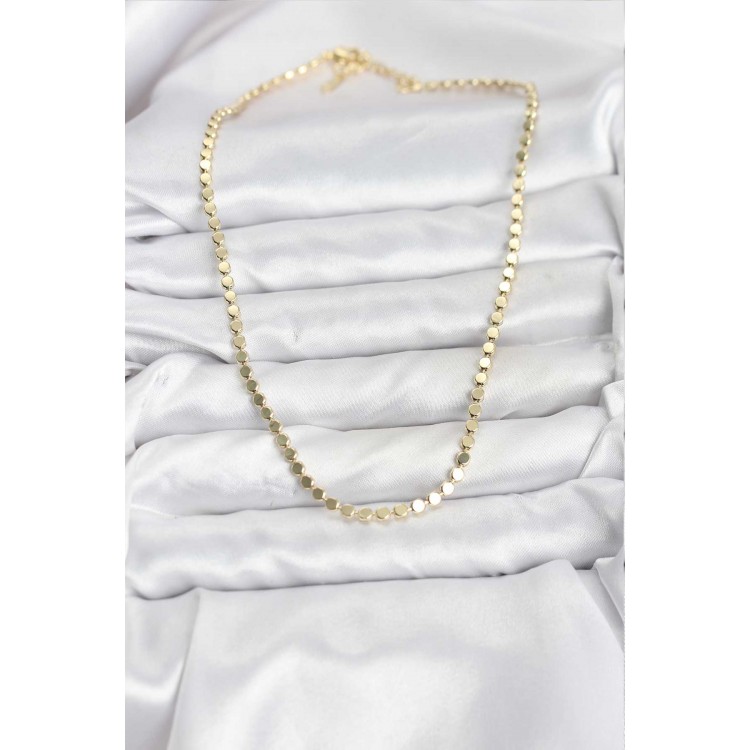 316L Stainless Steel Chain Gold Color Crushed Chain Model  45 cm Women's Necklace - TJ-BKO10777