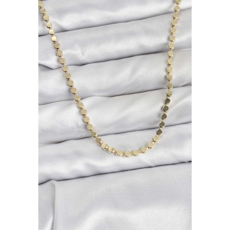 316L Stainless Steel Chain Gold Color Crushed Chain Model 65 cm Women's Necklace - TJ-BKO10778
