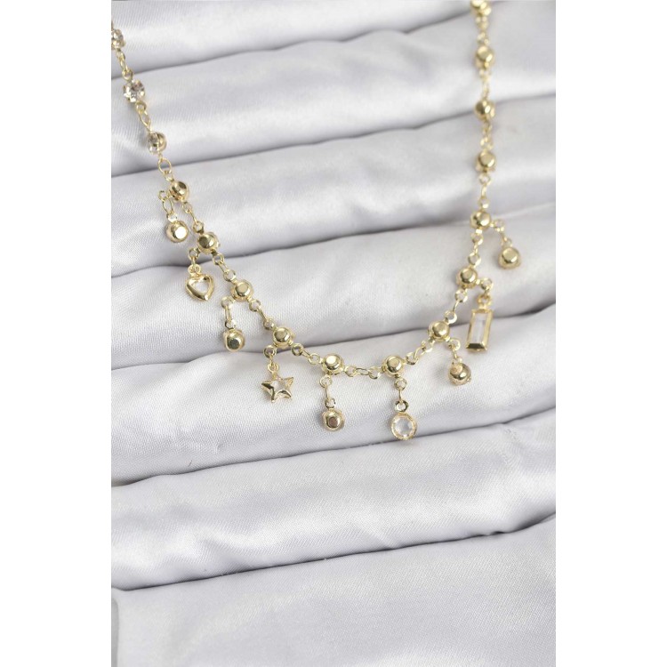316L Stainless Steel Chain Gold Color Necklace - TJ-BKO10784